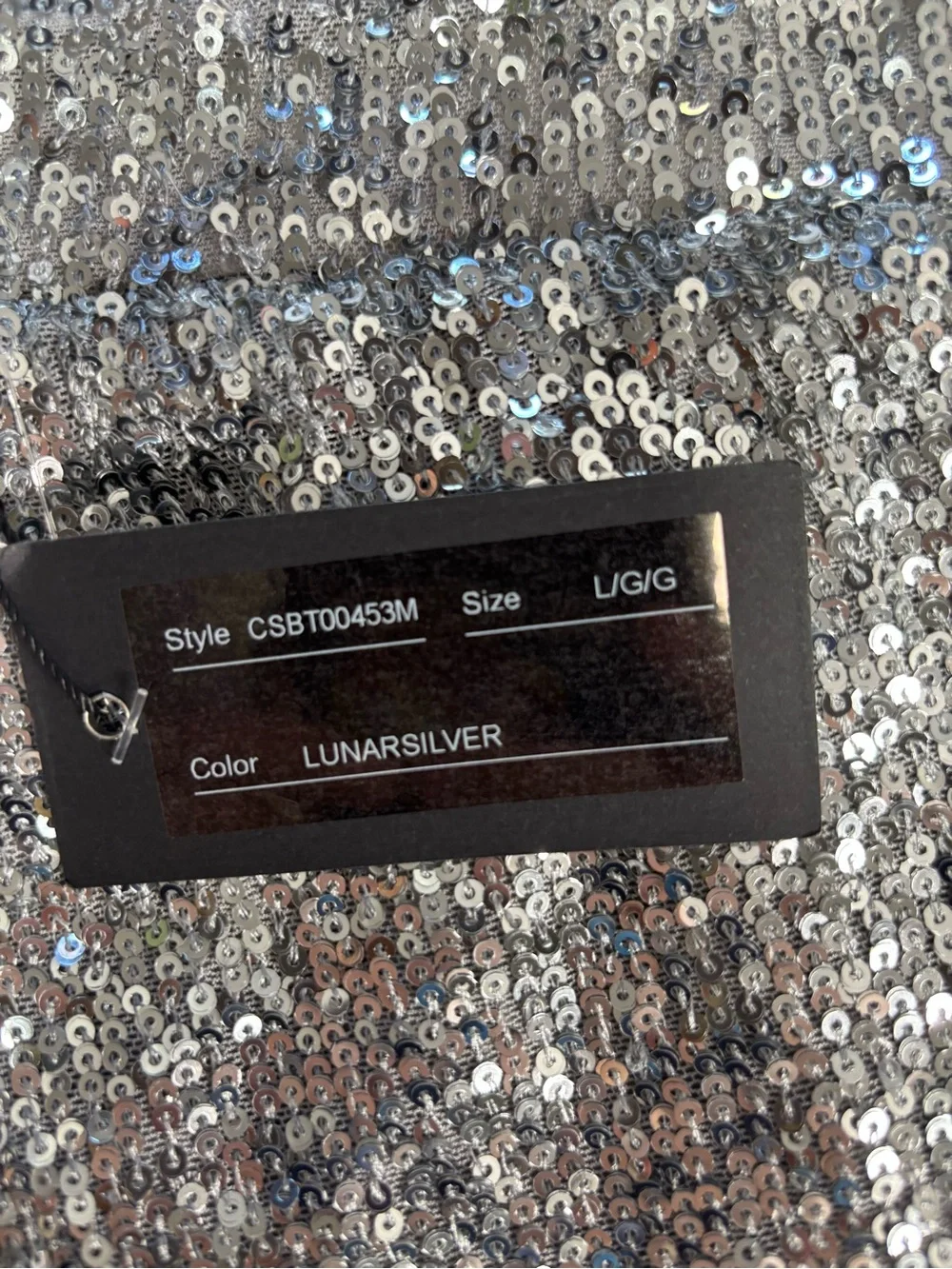 NWT Cable & Gauge Silver Sequin Wide Leg Lined Party Dress Pants Large - Picture 7 of 16
